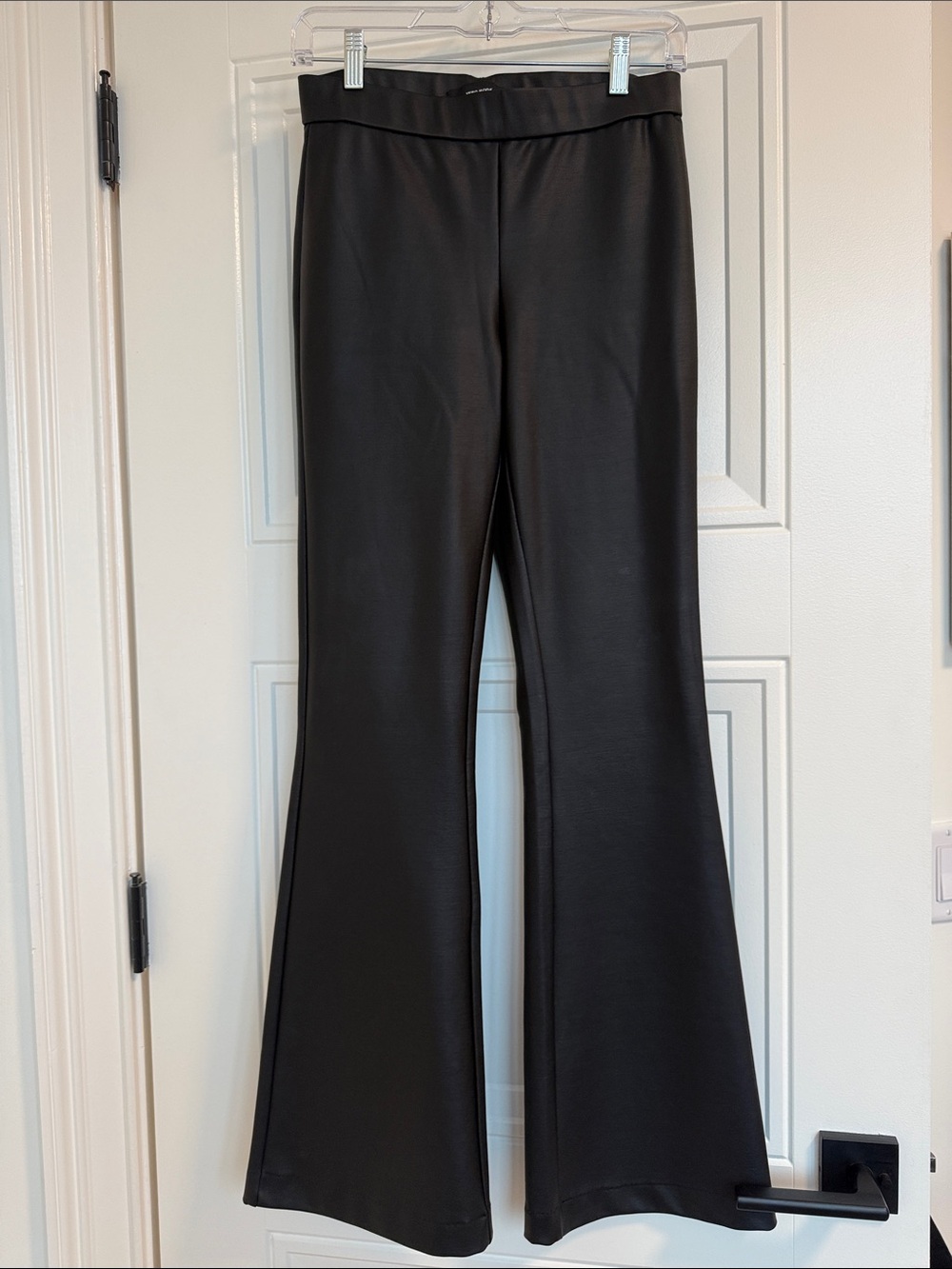 Vero Moda Black Faux Leather Flare Pants
